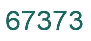 Number 67373 green image