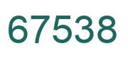 Number 67538 green image