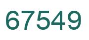 Number 67549 green image