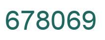 Number 678069 green image