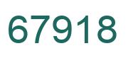 Number 67918 green image