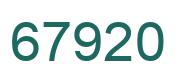 Number 67920 green image