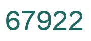 Number 67922 green image