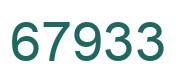 Number 67933 green image