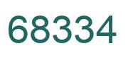 Number 68334 green image