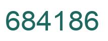 Number 684186 green image