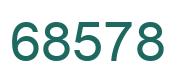 Number 68578 green image