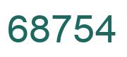 Number 68754 green image