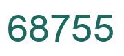 Number 68755 green image