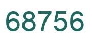 Number 68756 green image