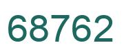 Number 68762 green image