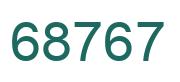 Number 68767 green image