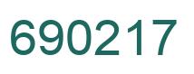 Number 690217 green image