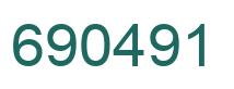 Number 690491 green image
