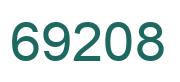 Number 69208 green image