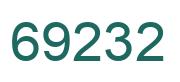 Number 69232 green image
