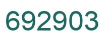 Number 692903 green image