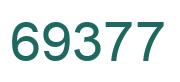 Number 69377 green image