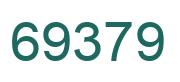 Number 69379 green image