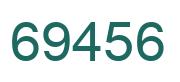 Number 69456 green image