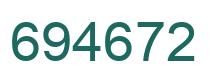 Number 694672 green image
