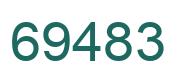 Number 69483 green image