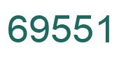 Number 69551 green image