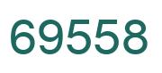 Number 69558 green image
