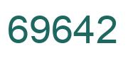 Number 69642 green image