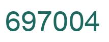 Number 697004 green image