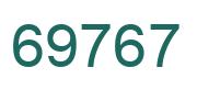 Number 69767 green image