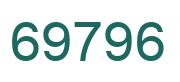Number 69796 green image