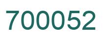 Number 700052 green image