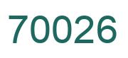 Número 70026 imagen verde