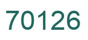 Number 70126 green image