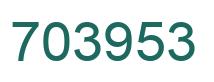 Number 703953 green image