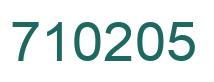 Number 710205 green image