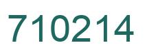 Number 710214 green image