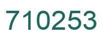 Number 710253 green image