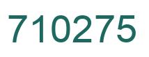 Number 710275 green image