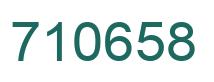 Number 710658 green image