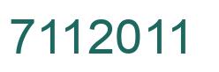 Number 7112011 green image