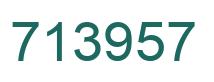 Number 713957 green image