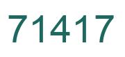 Number 71417 green image