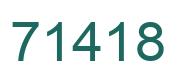 Número 71418 imagen verde