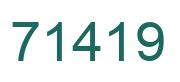 Number 71419 green image