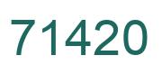 Number 71420 green image