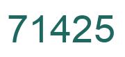 Number 71425 green image