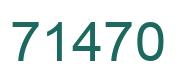 Number 71470 green image