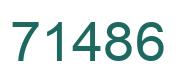 Number 71486 green image